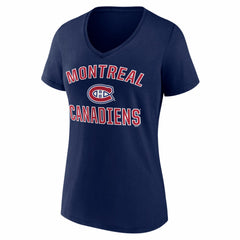 Montreal Canadiens Logo Athletic Women's Arch Victory V-Neck T-Shirt Outlet