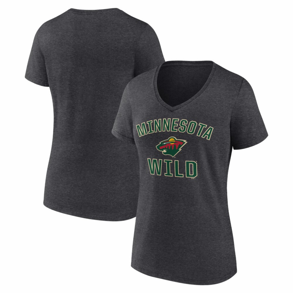 Minnesota Wild Logo Athletic Women's Arch Victory V-Neck T-Shirt Online