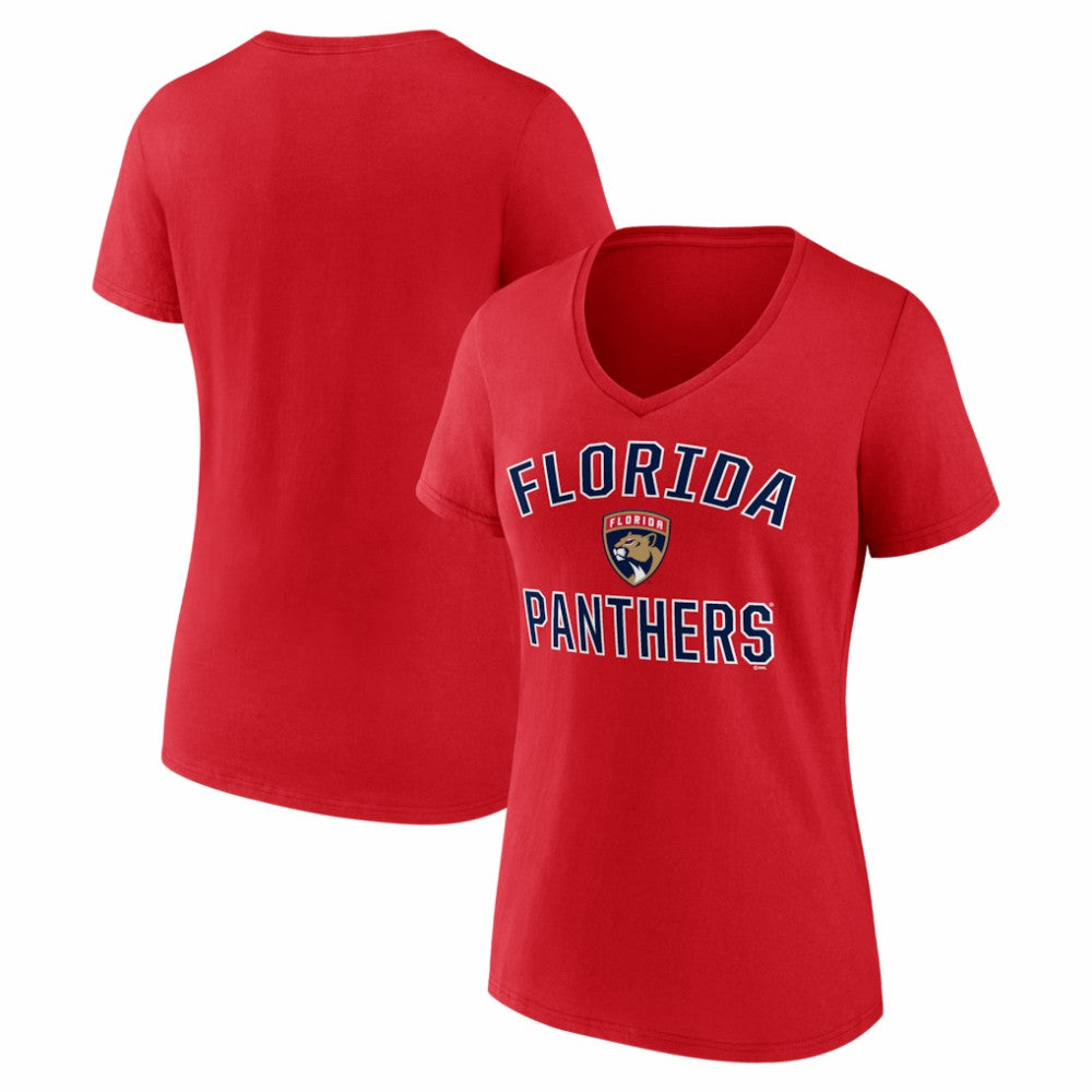 Florida Panthers Logo Athletic Women's Arch Victory V-Neck T-Shirt Outlet