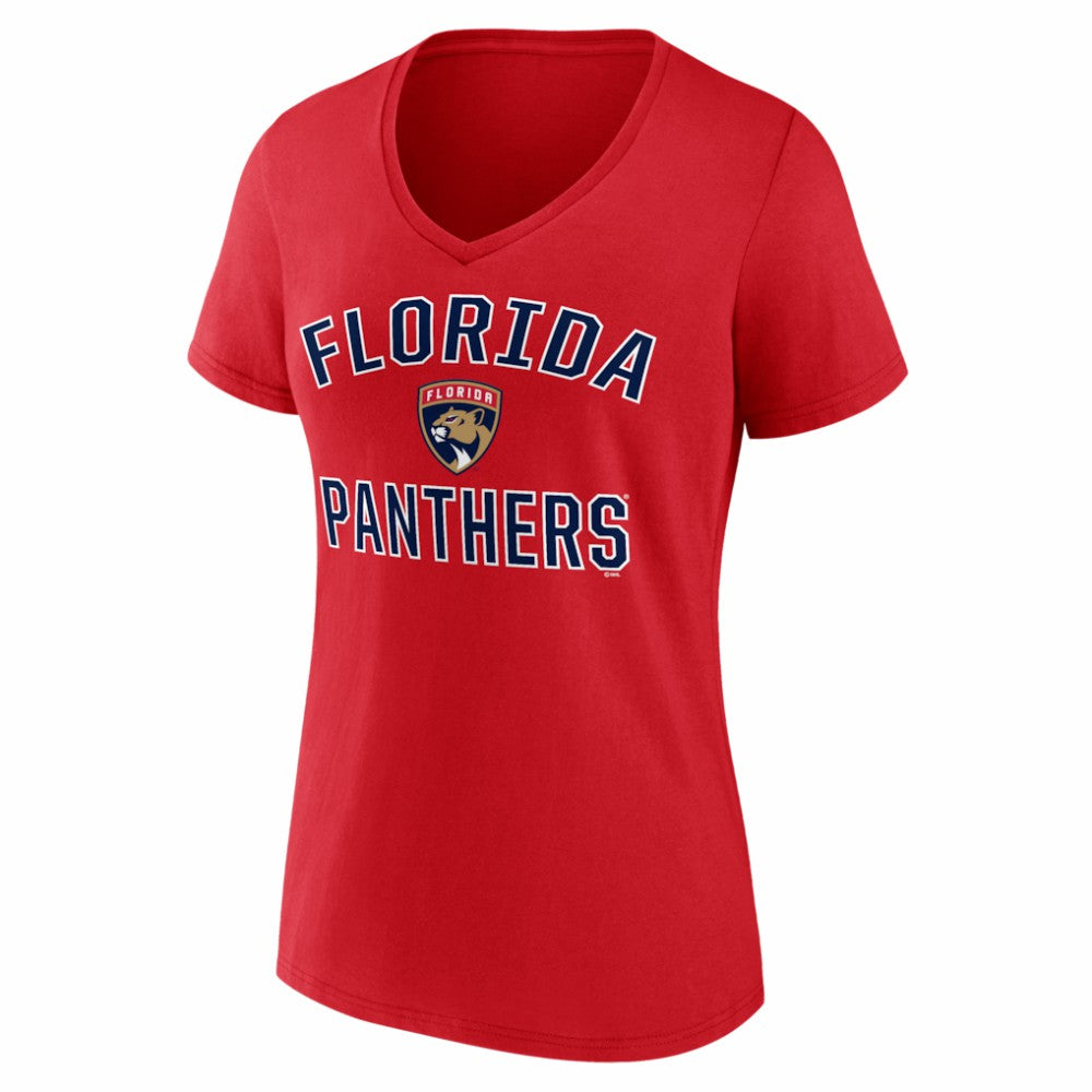 Florida Panthers Logo Athletic Women's Arch Victory V-Neck T-Shirt Outlet
