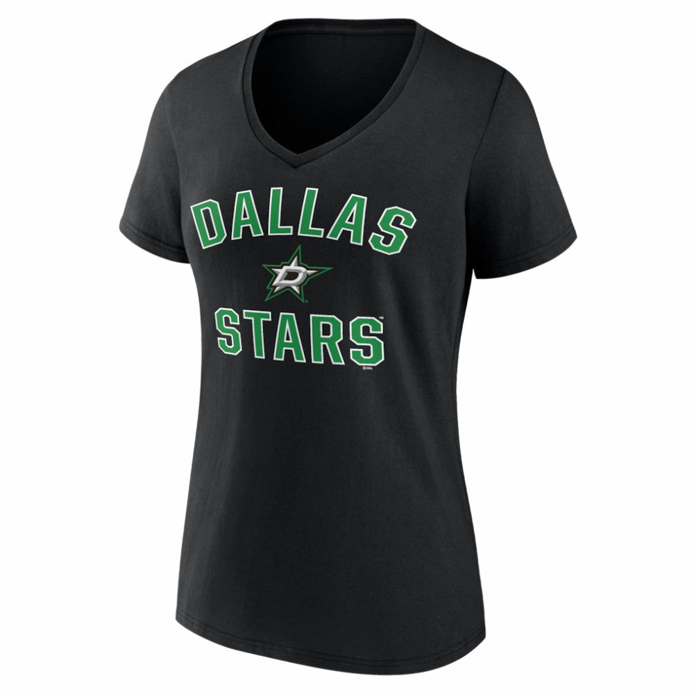 Dallas Stars Logo Athletic Women's Arch Victory V-Neck T-Shirt For Sale