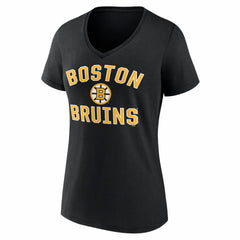 Boston Bruins Logo Athletic Women's Arch Victory V-Neck T-Shirt Discount