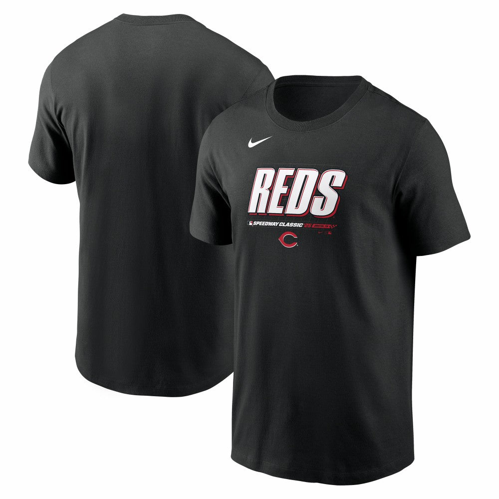Cincinnati Reds Nike 2025 MLB Speedway Classic Authentic Collection Wordmark T-Shirt | MLB Outlet