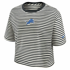 Detroit Lions Nike Women's Striped Cropped T-Shirt