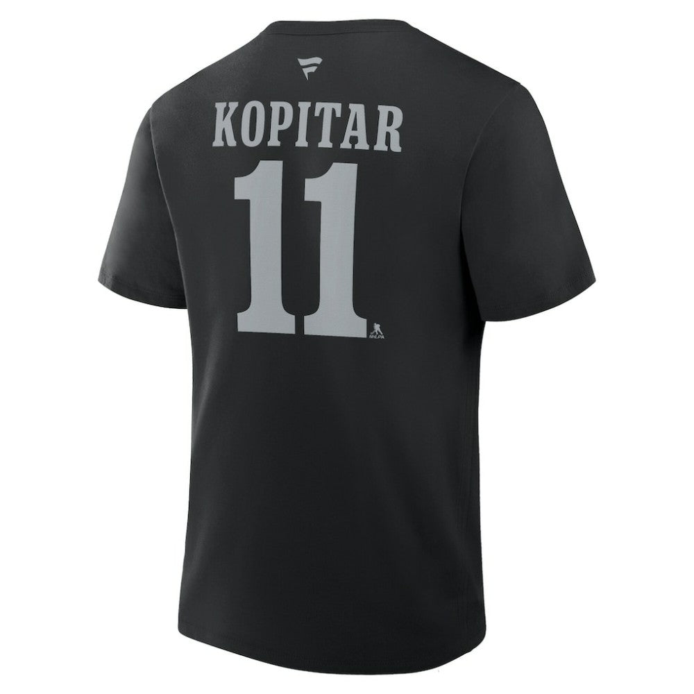 Anze Kopitar Los Angeles Kings Fanatics Authentic Stack Name & Number T-Shirt Online
