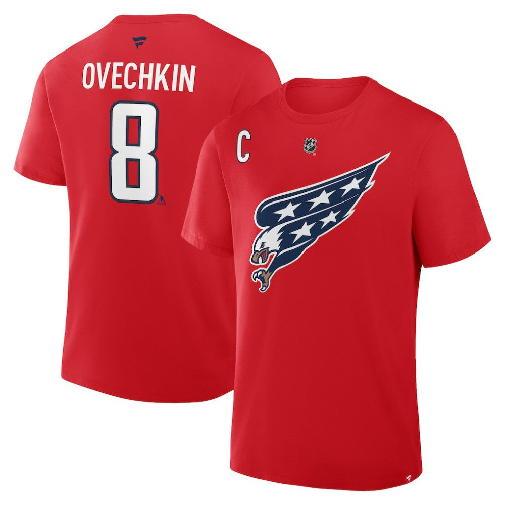 Alexander Ovechkin Washington Capitals Fanatics Authentic Stack Name & Number T-Shirt On Sale