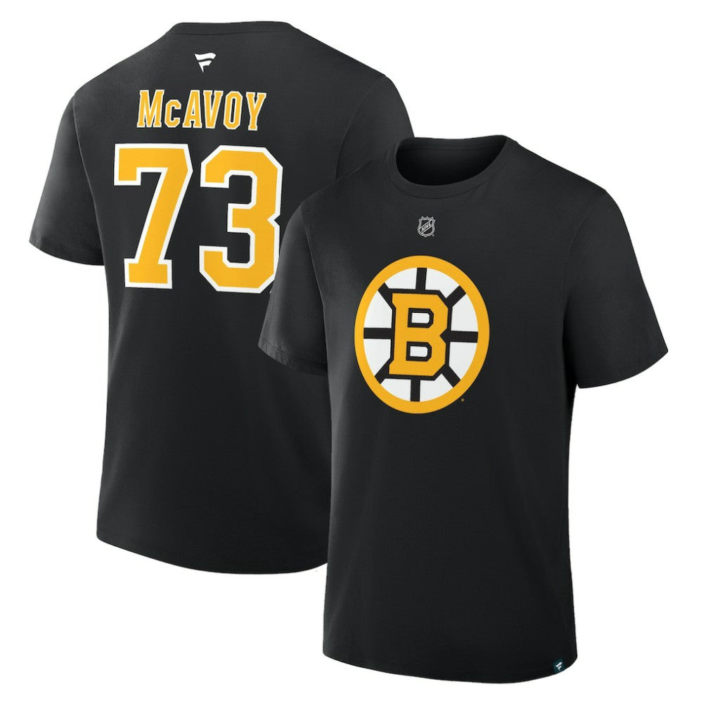 Charlie McAvoy Boston Bruins Fanatics Authentic Stack Name & Number T-Shirt Outlet