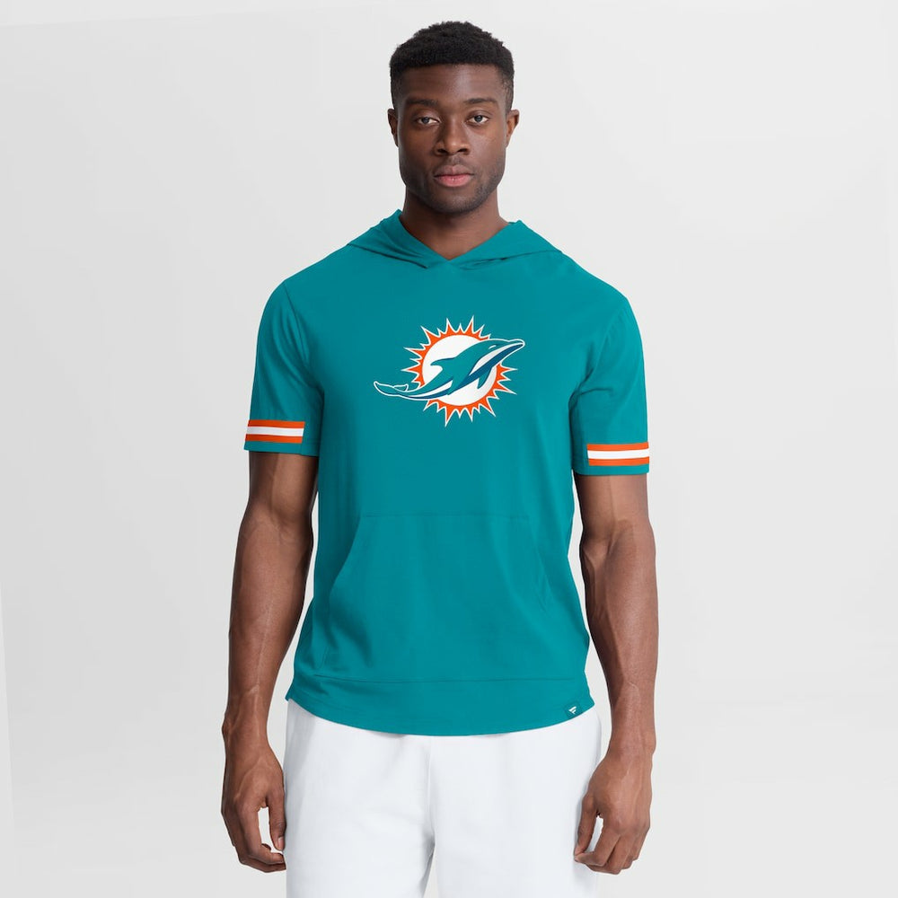 Miami Dolphins Fanatics Optimal Play Short Sleeve Hooded T-Shirt