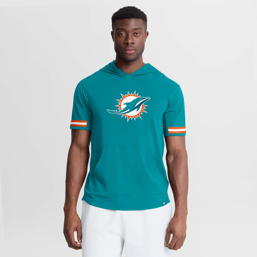 Miami Dolphins Fanatics Optimal Play Short Sleeve Hooded T-Shirt