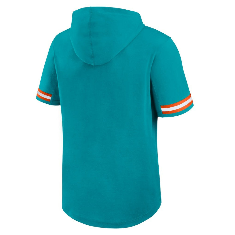 Miami Dolphins Fanatics Optimal Play Short Sleeve Hooded T-Shirt