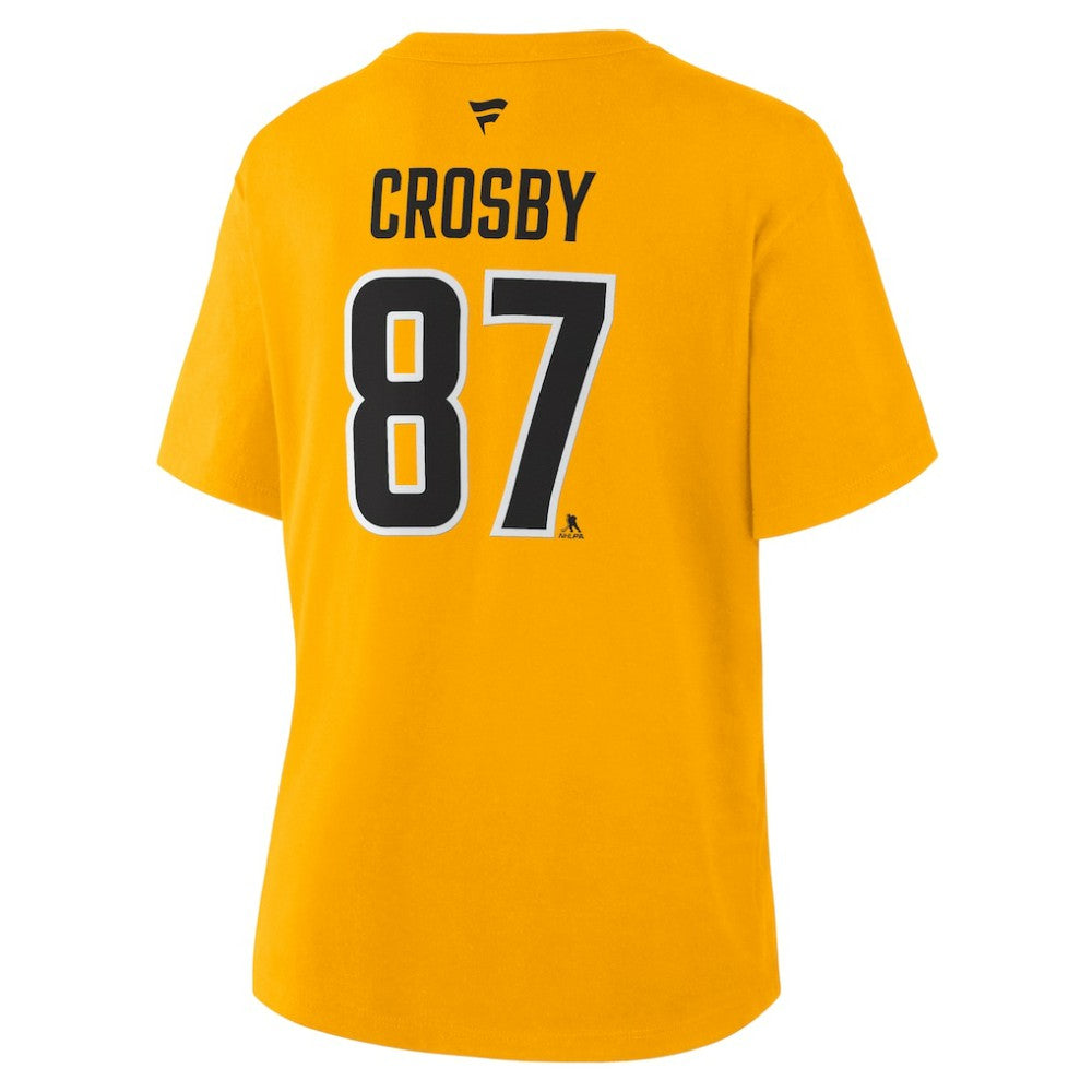 Sidney Crosby Pittsburgh Penguins Fanatics Women's Authentic Stack Name & Number T-Shirt Online