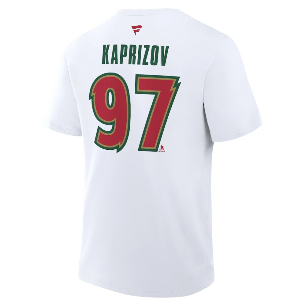 Kirill Kaprizov Minnesota Wild Fanatics Authentic Stack Name & Number T-Shirt Online