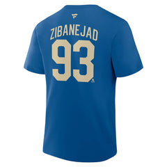 Mika Zibanejad New York Rangers Fanatics Authentic Stack Name & Number T-Shirt For Sale