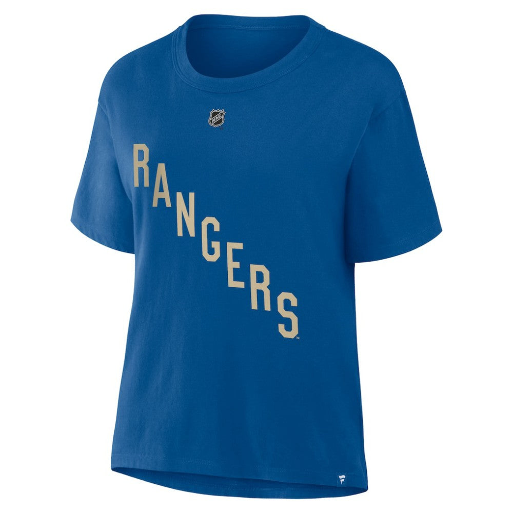 Mika Zibanejad New York Rangers Fanatics Women's Authentic Stack Name & Number T-Shirt Online
