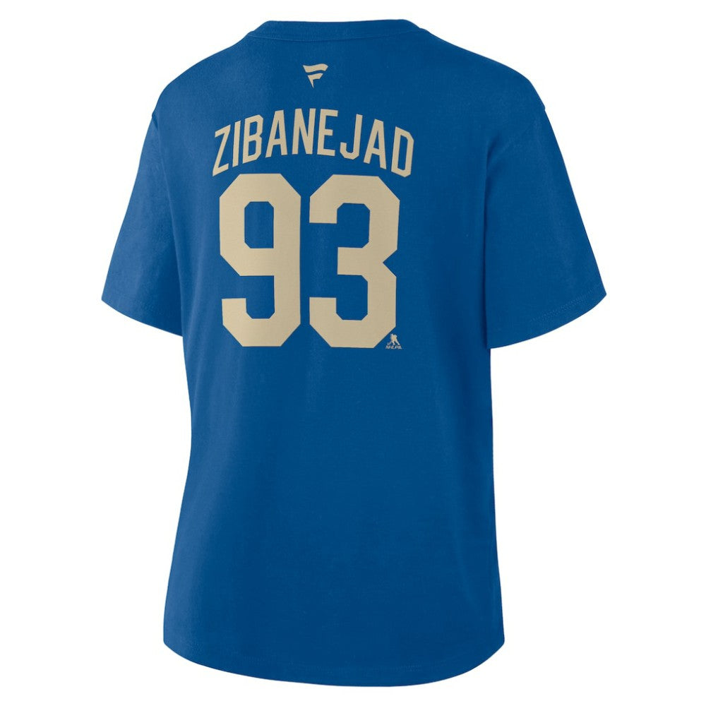 Mika Zibanejad New York Rangers Fanatics Women's Authentic Stack Name & Number T-Shirt Online