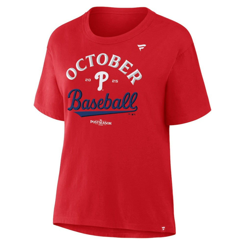Philadelphia Phillies  Women's Fanatics 2025 MLB Postseason Locker Room T-Shirt | MLB On Sale