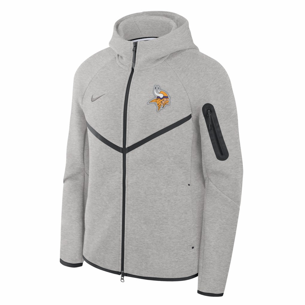 Minnesota Vikings Nike Tech Fleece Raglan Full-Zip Windrunner Hoodie