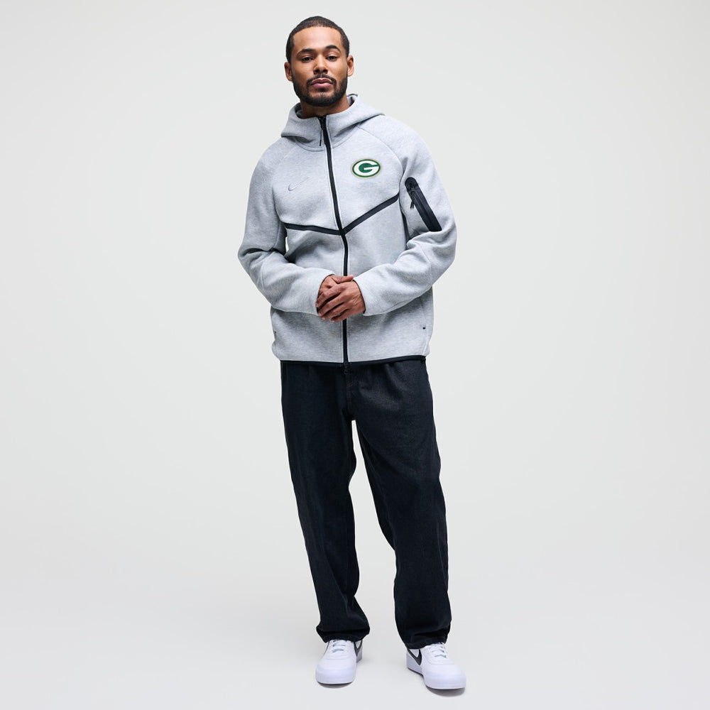 Green Bay Packers Nike Tech Fleece Raglan Full-Zip Windrunner Hoodie