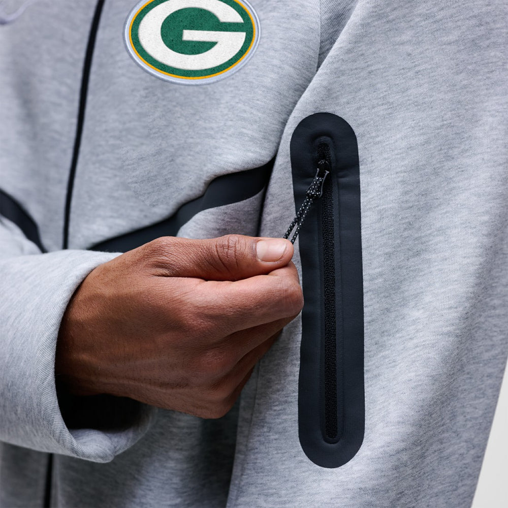 Green Bay Packers Nike Tech Fleece Raglan Full-Zip Windrunner Hoodie