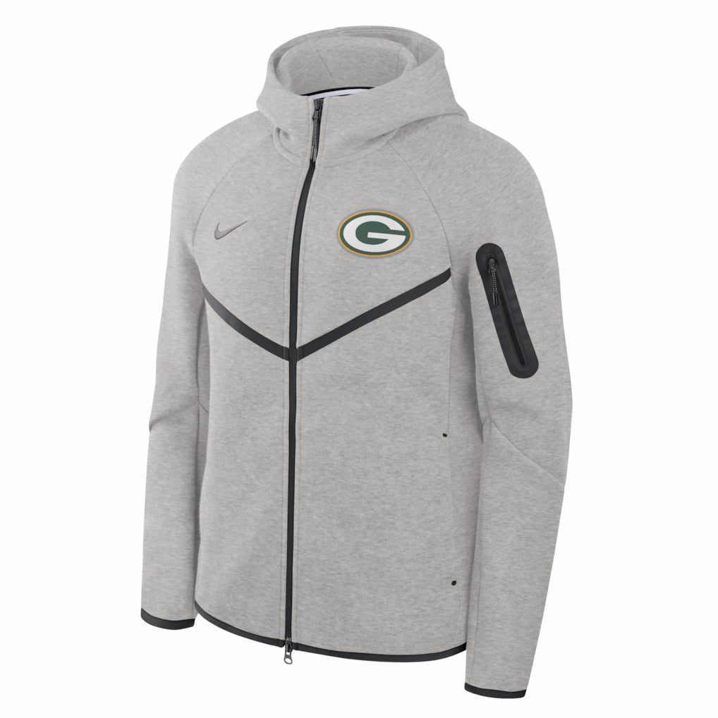 Green Bay Packers Nike Tech Fleece Raglan Full-Zip Windrunner Hoodie
