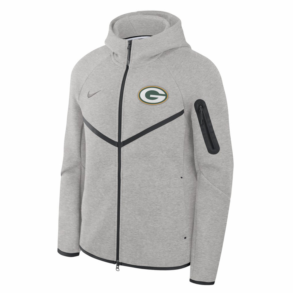 Green Bay Packers Nike Tech Fleece Raglan Full-Zip Windrunner Hoodie