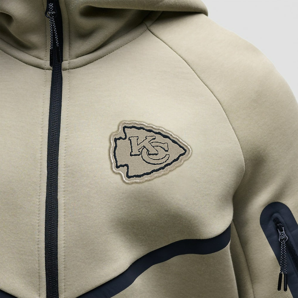 Kansas City Chiefs Nike Tech Fleece Raglan Full-Zip Windrunner Hoodie