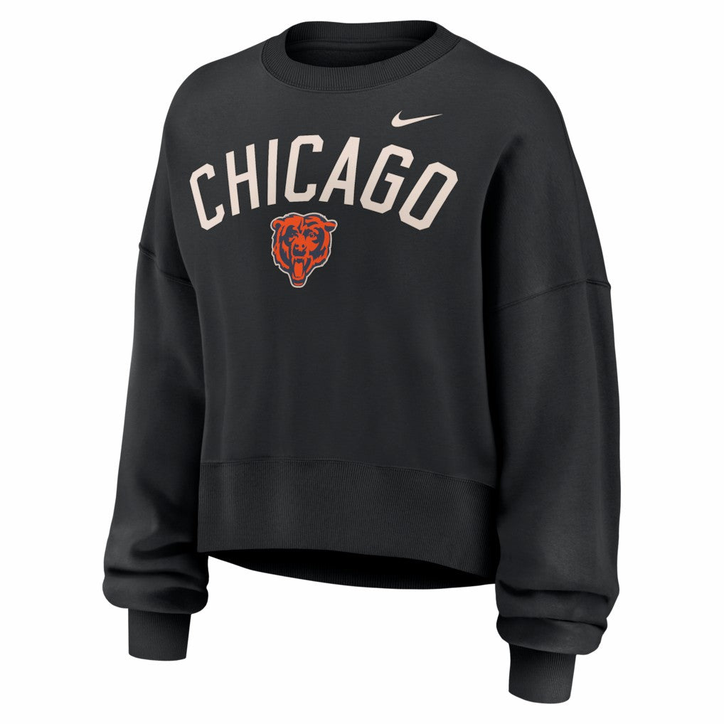 Chicago Bears Nike Women's Oversized High Hip Legacy Arch Phoenix Fleece Sweatshirt