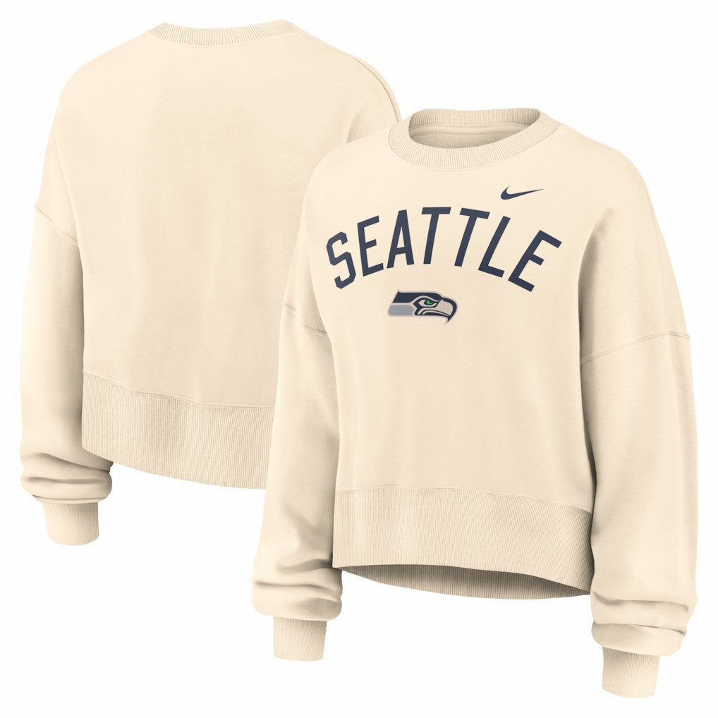 Seattle Seahawks Nike Women's Oversized High Hip Legacy Arch Phoenix Fleece Sweatshirt