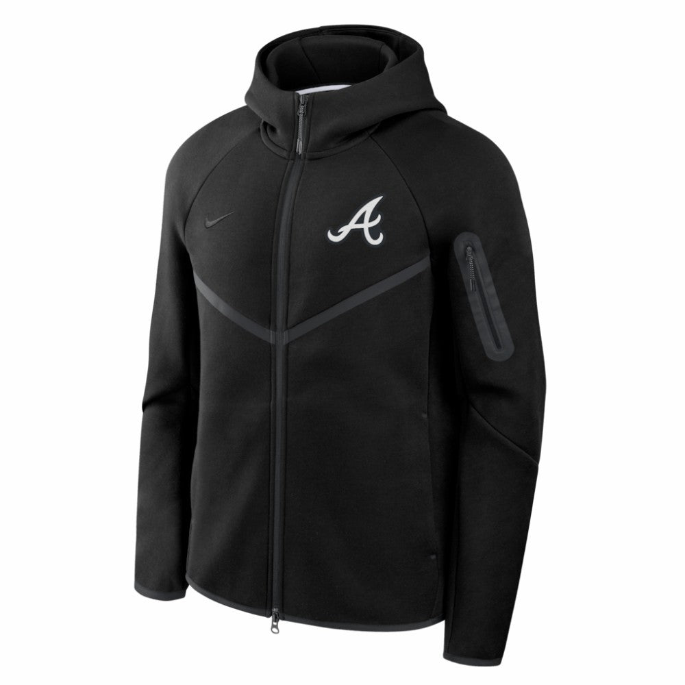 Atlanta Braves Nike Tech Fleece Raglan Full-Zip Windrunner Hoodie | MLB For sale