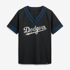 Los Angeles Dodgers Fanatics Women's Diva Race Ahead Raglan V-Neck T-Shirt | MLB New