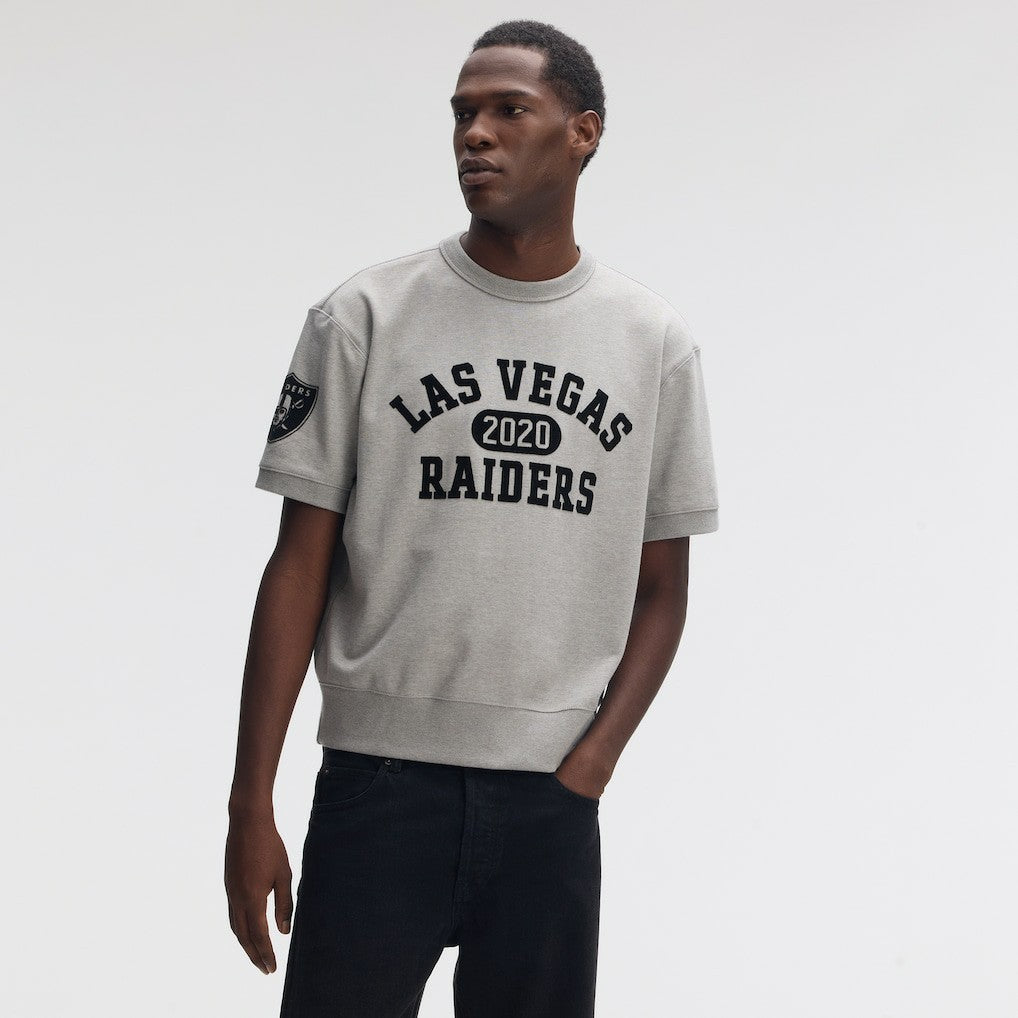 Las Vegas Raiders Fanatics IconicFleece Short Sleeve Sweatshirt