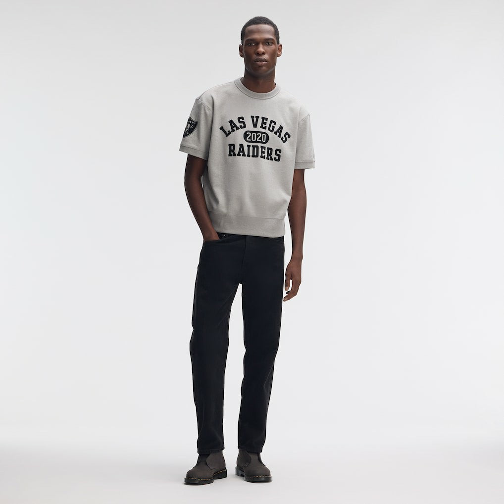 Las Vegas Raiders Fanatics IconicFleece Short Sleeve Sweatshirt
