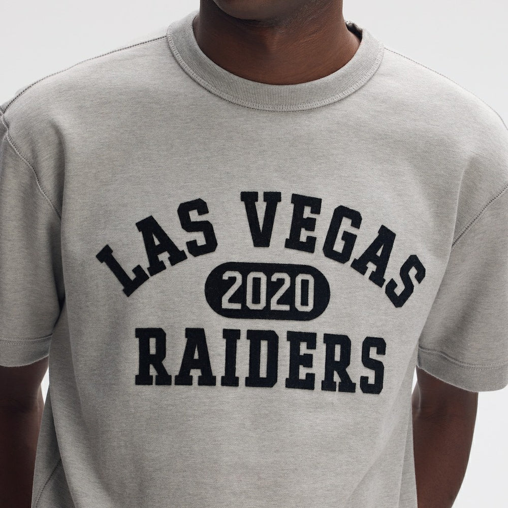 Las Vegas Raiders Fanatics IconicFleece Short Sleeve Sweatshirt