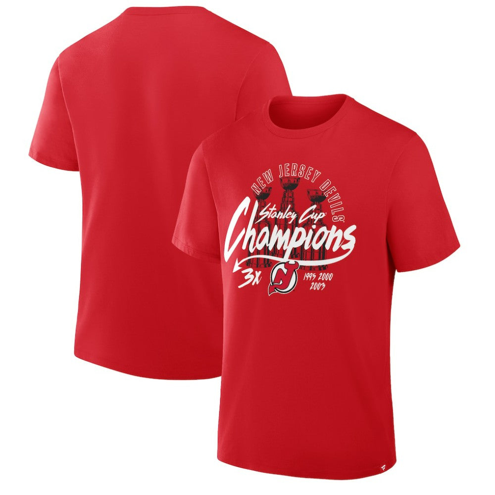 New Jersey Devils Fanatics 3x Stanley Cup Champions T-Shirt Online