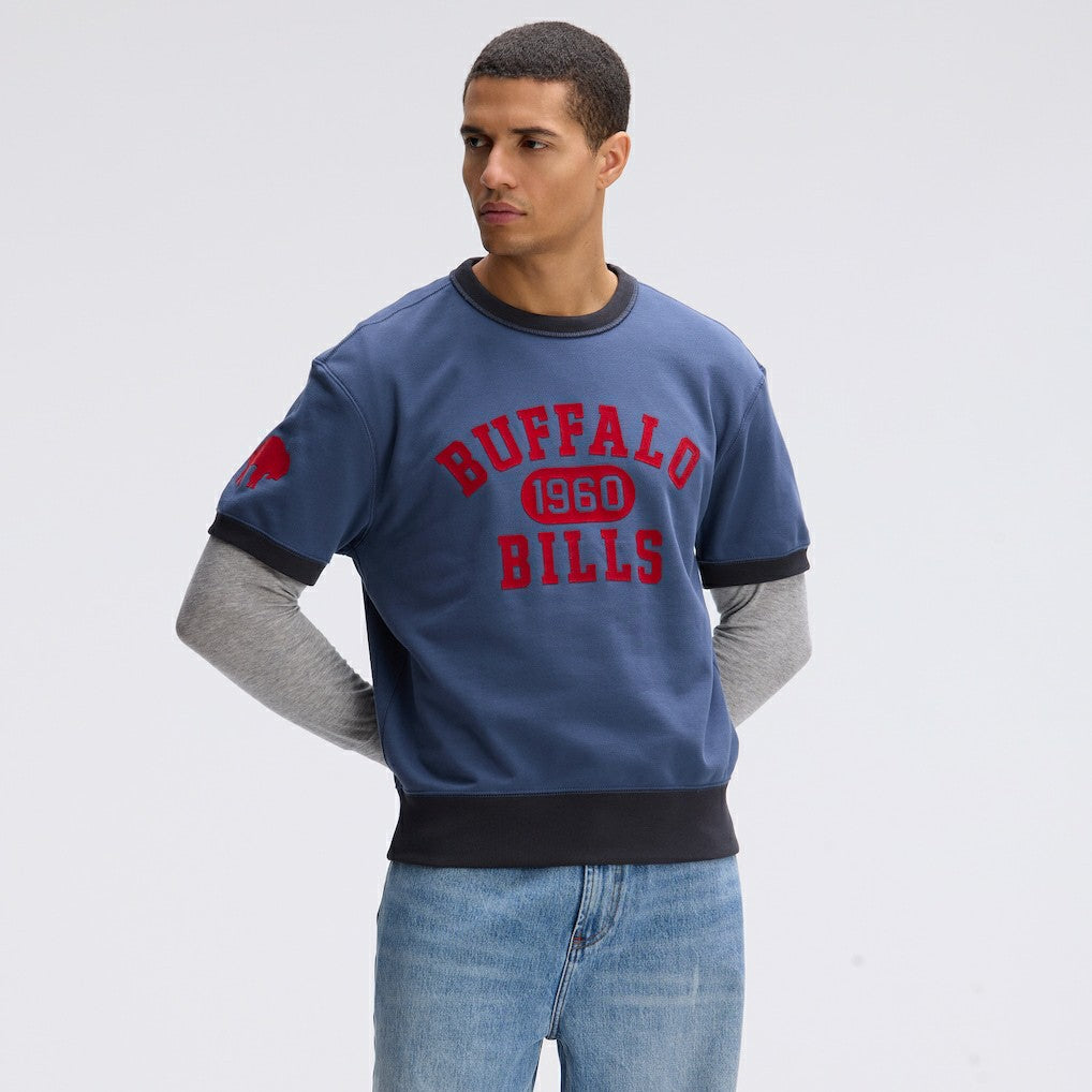 Buffalo Bills Fanatics IconicFleece Short Sleeve Sweatshirt
