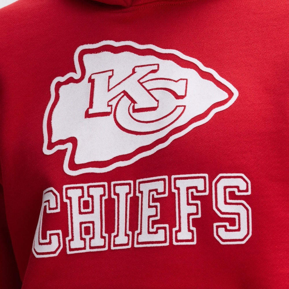 Kansas City Chiefs Fanatics IconicFleece Flocked Hoodie