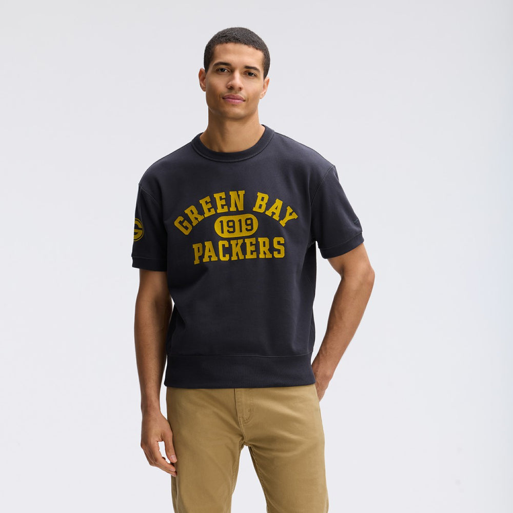 Green Bay Packers Fanatics IconicFleece Short Sleeve Sweatshirt