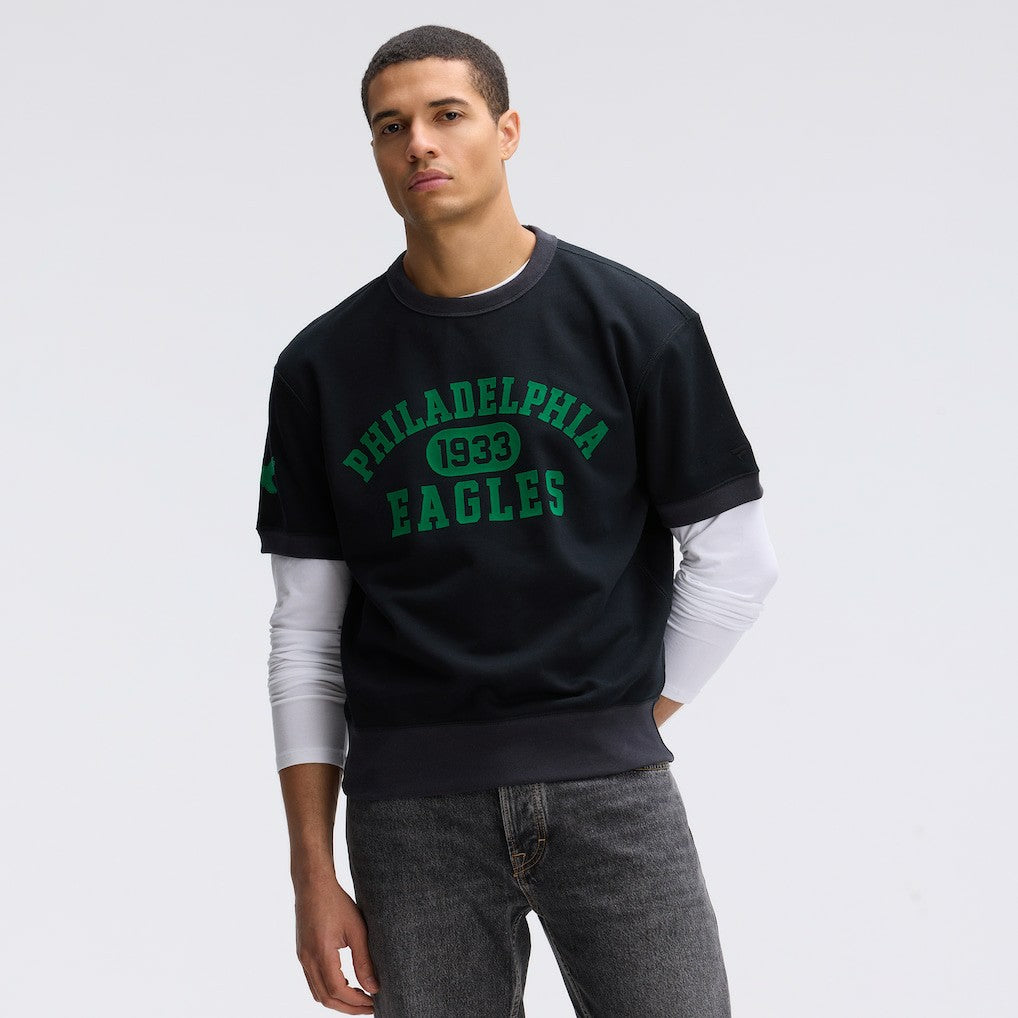 Philadelphia Eagles Fanatics IconicFleece Short Sleeve Sweatshirt