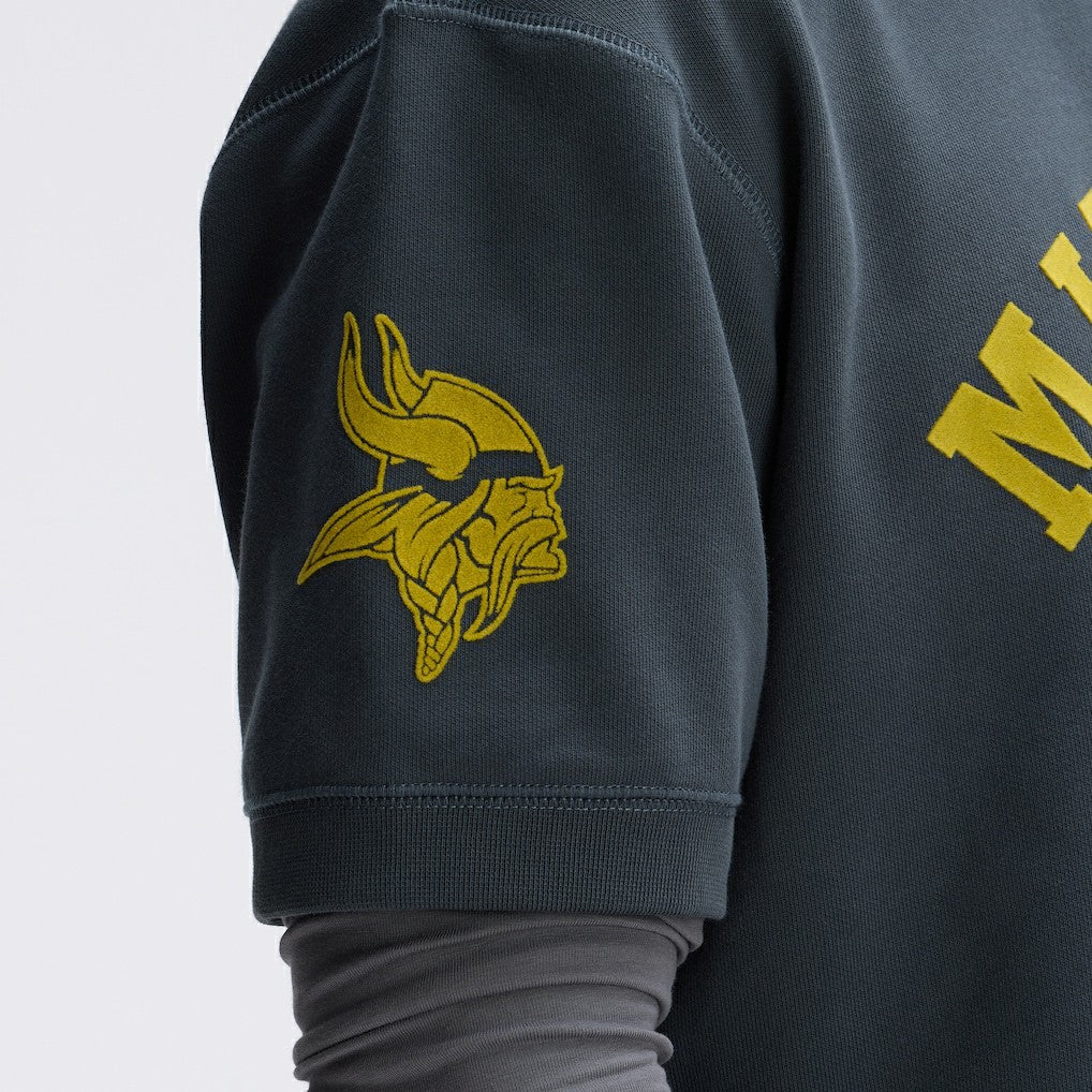 Minnesota Vikings Fanatics IconicFleece Short Sleeve Sweatshirt