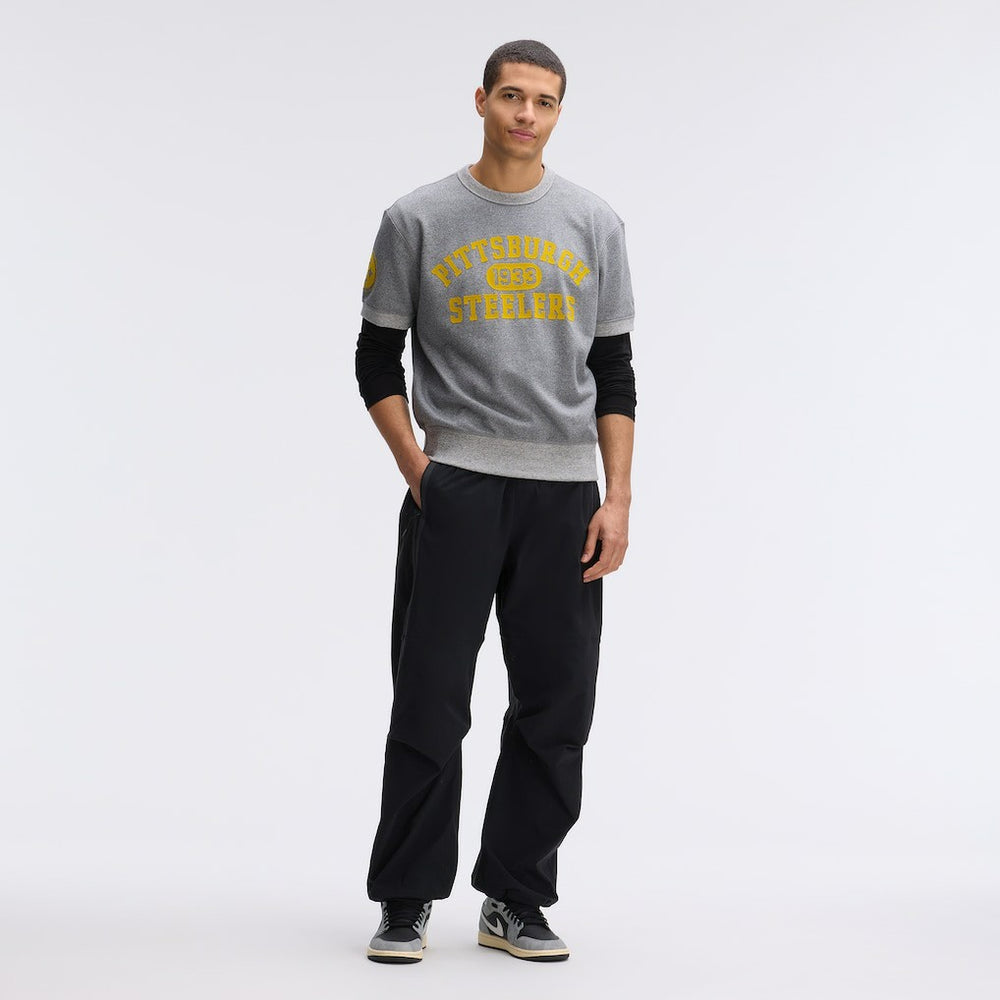 Pittsburgh Steelers Fanatics IconicFleece Short Sleeve Sweatshirt