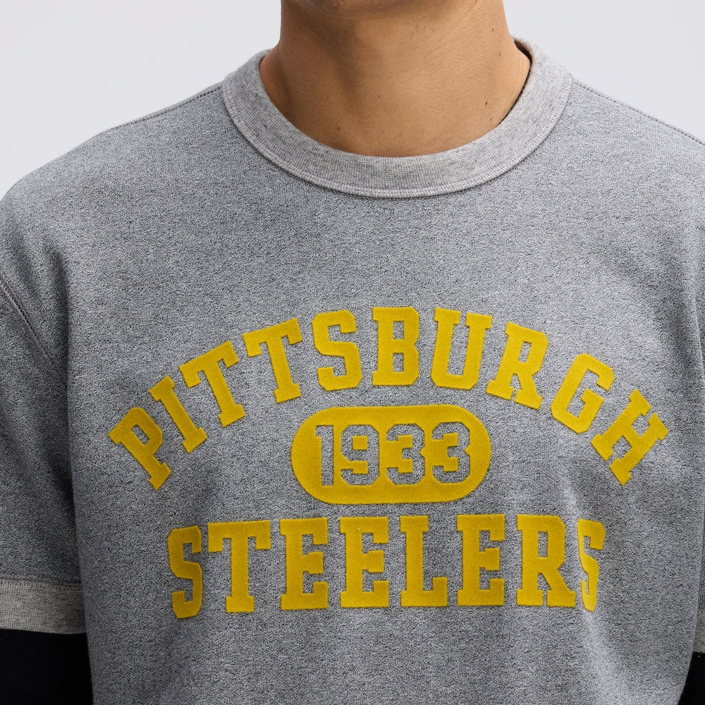 Pittsburgh Steelers Fanatics IconicFleece Short Sleeve Sweatshirt