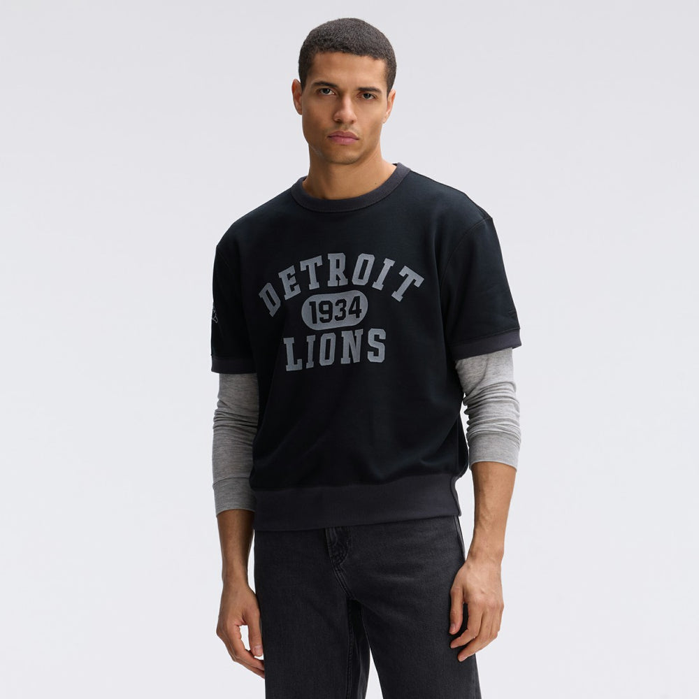 Detroit Lions Fanatics IconicFleece Short Sleeve Sweatshirt
