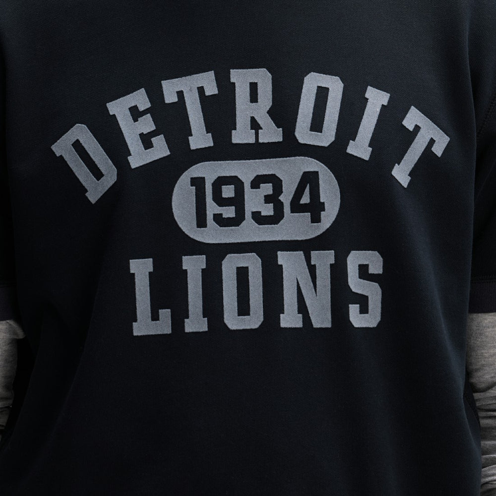 Detroit Lions Fanatics IconicFleece Short Sleeve Sweatshirt
