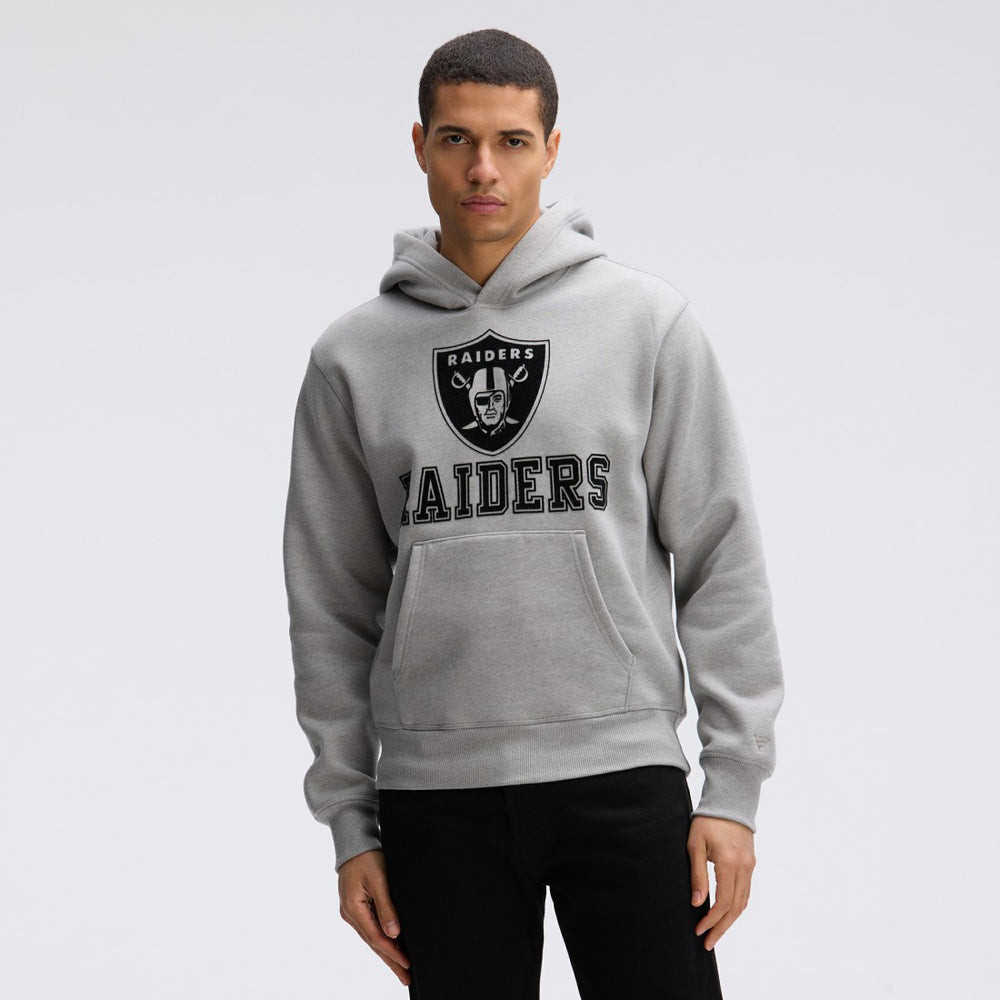 Las Vegas Raiders Fanatics IconicFleece Flocked Hoodie