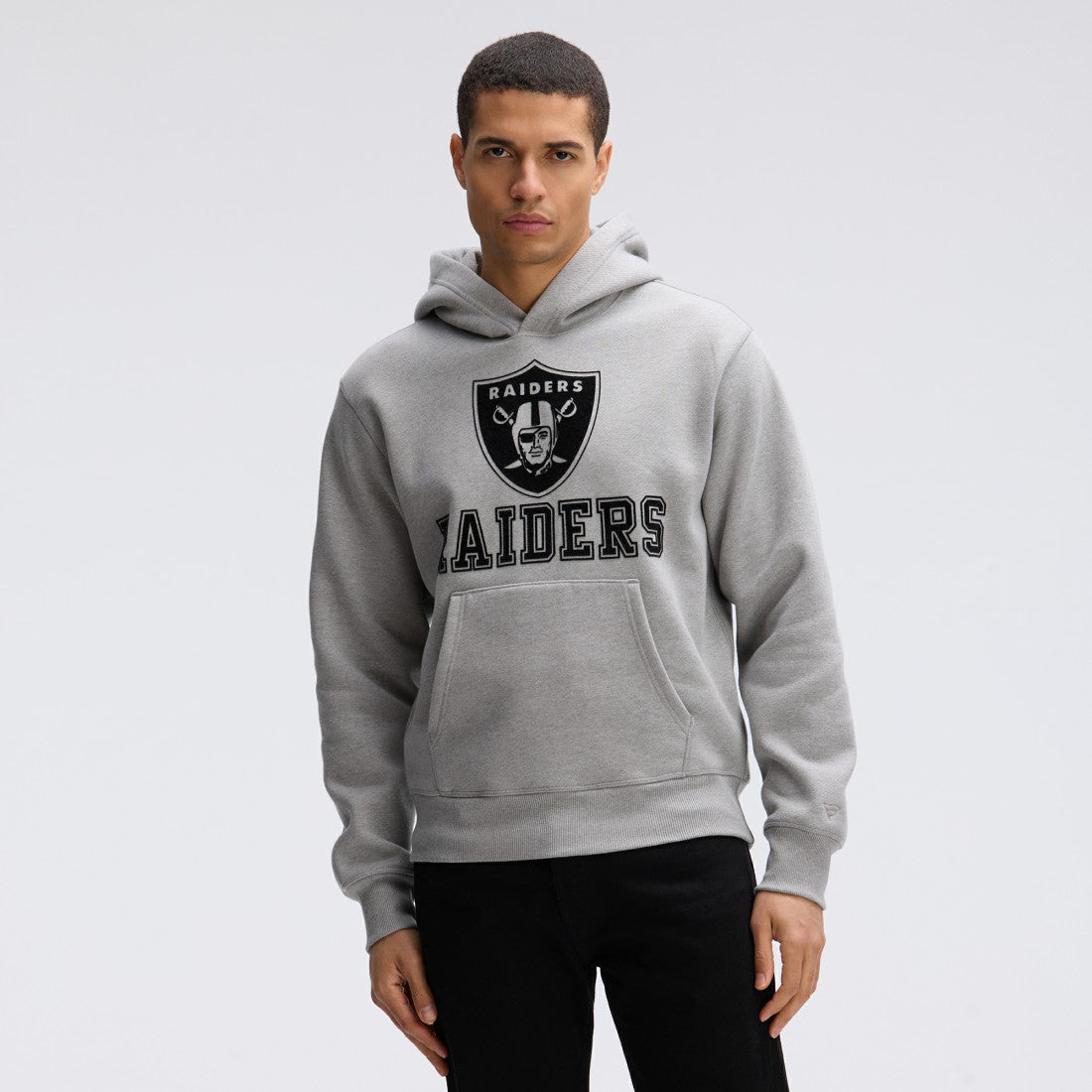 Las Vegas Raiders Fanatics IconicFleece Flocked Hoodie