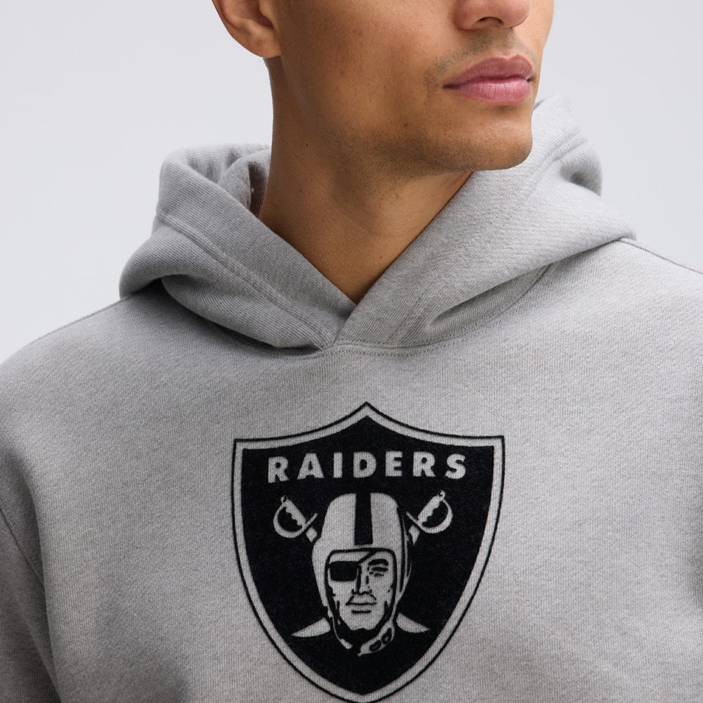 Las Vegas Raiders Fanatics IconicFleece Flocked Hoodie