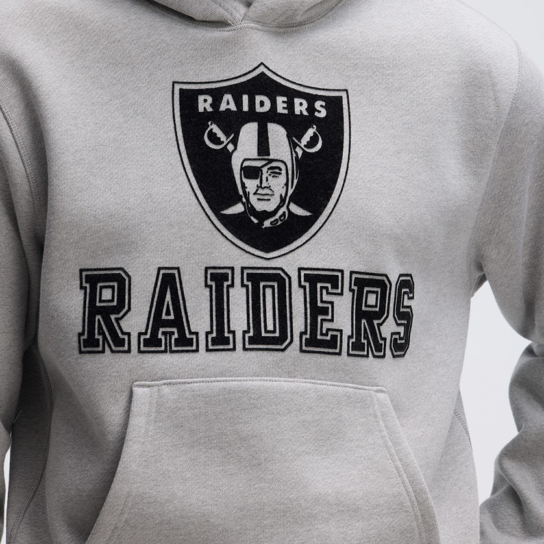 Las Vegas Raiders Fanatics IconicFleece Flocked Hoodie