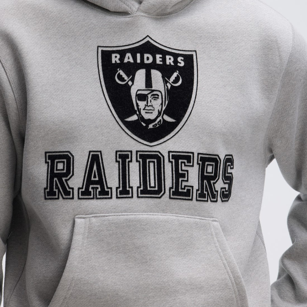 Las Vegas Raiders Fanatics IconicFleece Flocked Hoodie