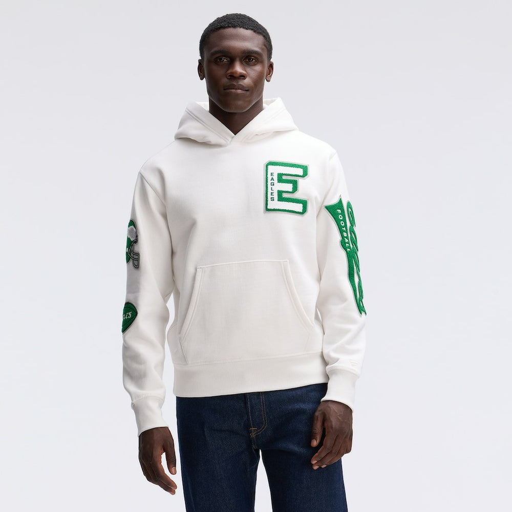 Philadelphia Eagles Fanatics IconicFleece Letterman Hoodie