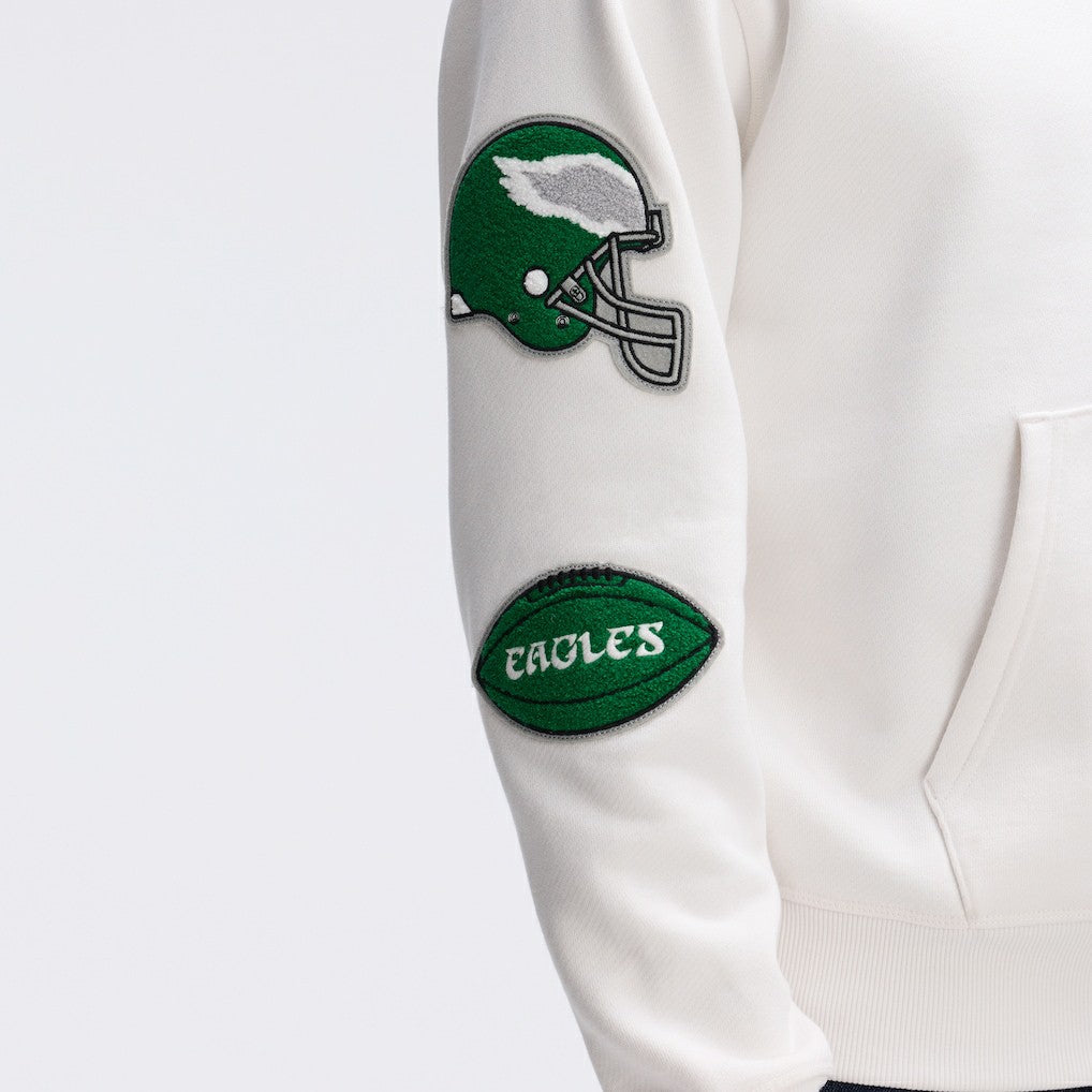 Philadelphia Eagles Fanatics IconicFleece Letterman Hoodie